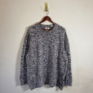 Levi's Relaxed Fit Knit Marbled‎ Crewneck Sweater Mens XL Neutral Cozy Gorpcore